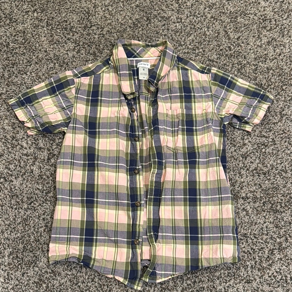 Carter’s Boys Plaid Shirt size 8